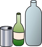 空き缶、ガラス瓶の容器