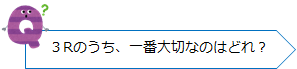 問題３Rのうち一番大切なのはどれ？