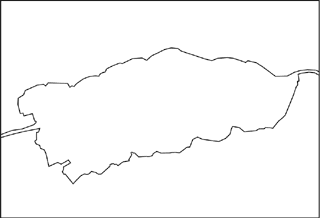 宍道湖の白地図