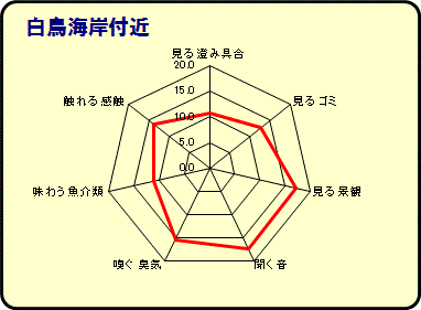 白鳥海岸付近グラフ