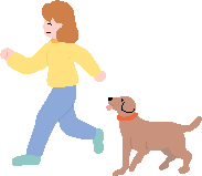 犬と遊ぶ