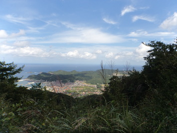 朝日山からの日本海の眺望イメージ写真