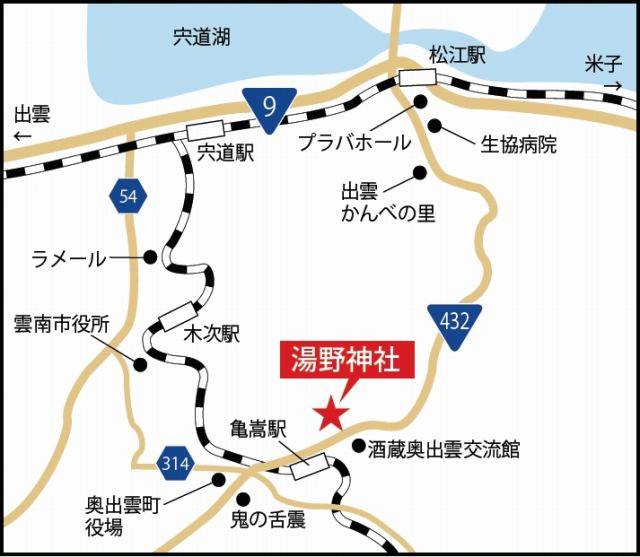 湯の神社の位置図