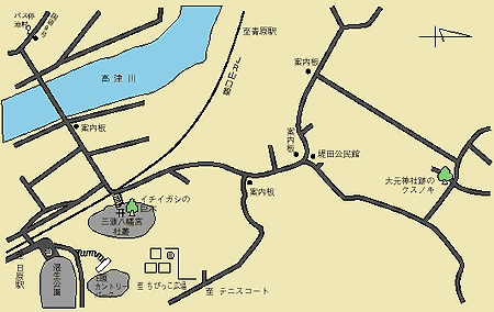 池村の杜の案内図