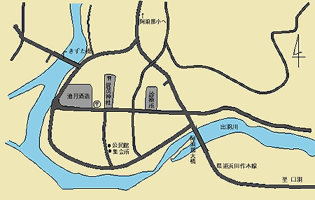 賀茂神社の社叢の案内図