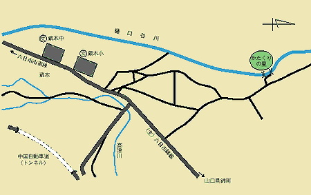 六日市カタクリ自生地の案内図