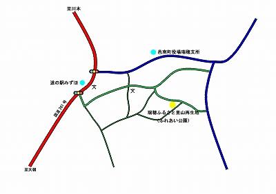 瑞穂ふるさと里山再生地の案内図