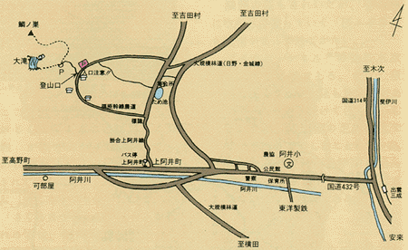 鯛の巣山ブナ林の案内図