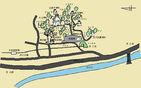 都賀本郷宮の杜の案内図
