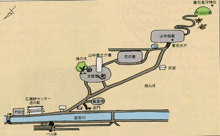 月山・太鼓壇自然観察路の案内図