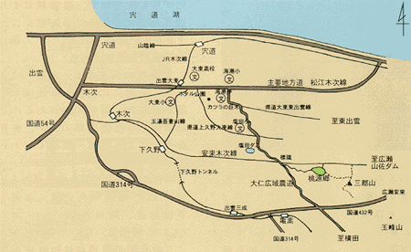 かみくの桃源郷の案内図