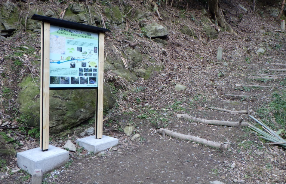 片江古道入口の案内板