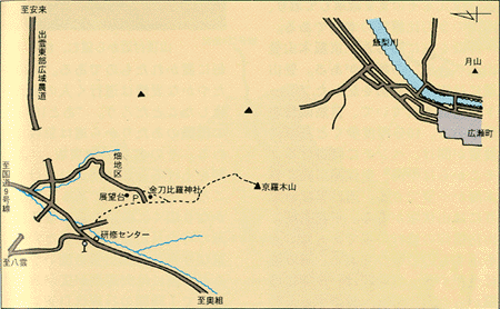 京羅木探勝路の案内図