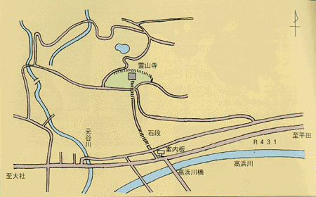 霊山寺自然観察路の案内図