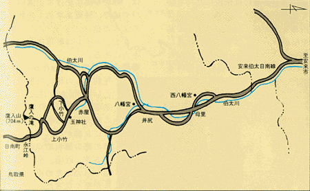 鷹入の滝自然観察路の案内図