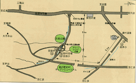 吉田公園自然観察路の案内図
