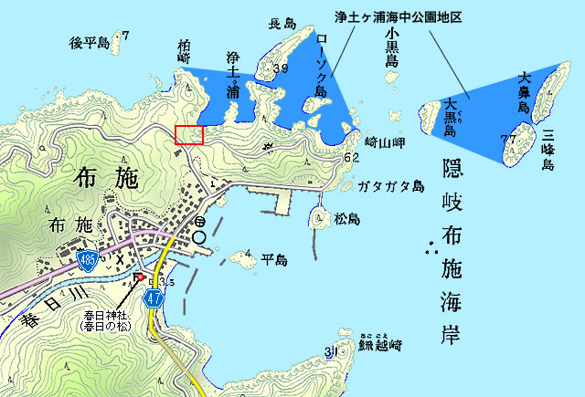 浄土ヶ浦（野営場）の地図画像
