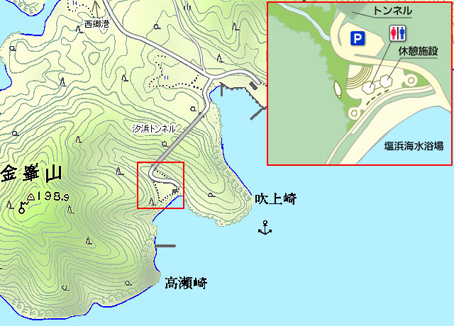 塩浜（園地）の地図画像