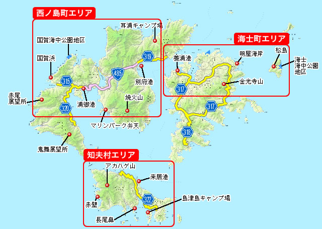 隠岐島前地区地図
