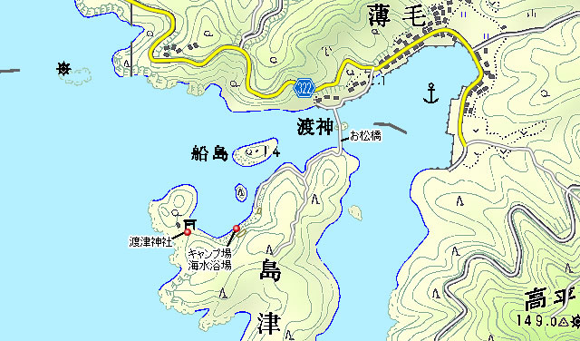 島津島（キャンプ場）の地図画像