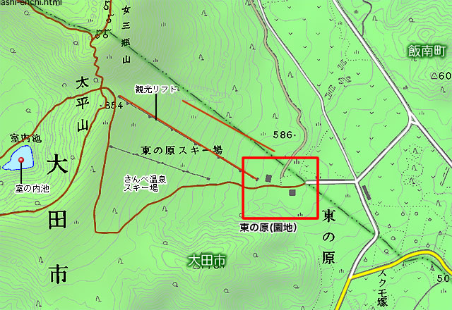 東の原エリア地図