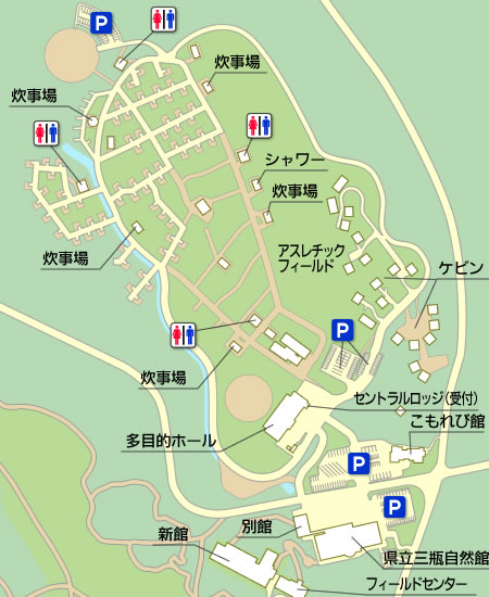 北の原キャンプ場の地図画像