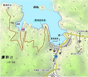 鷺浦遊歩道地図