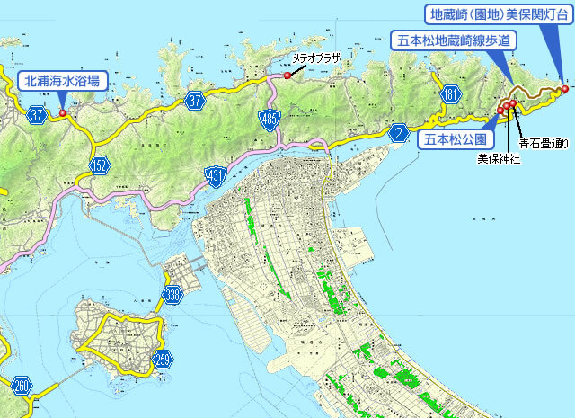 美保関エリア地図