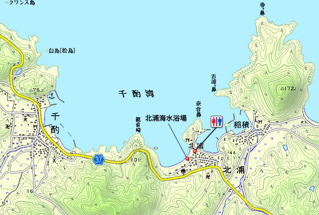北浦海水浴場地図画像