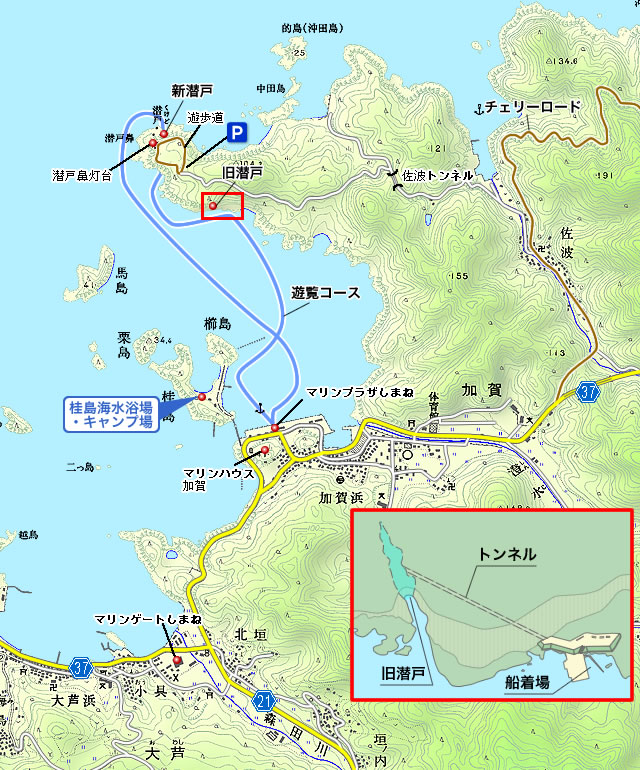 新潜戸・旧潜戸地図画像