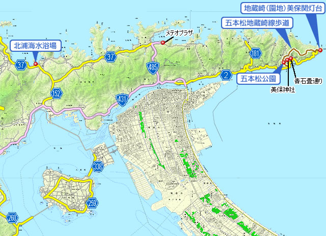 美保関町エリア地図