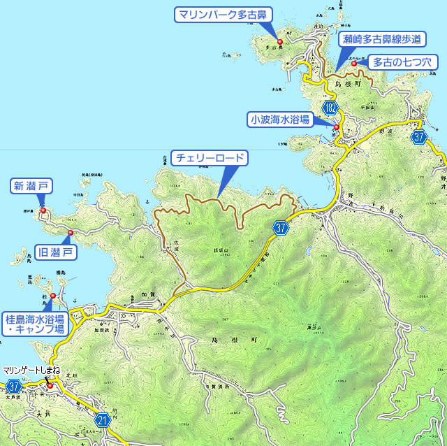 瀬崎-多古鼻エリア地図