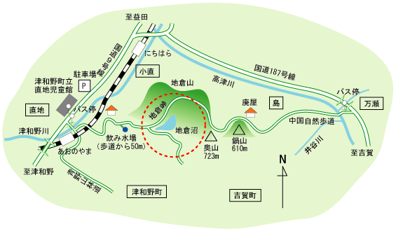 地倉沼地図