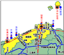 空港の位置図