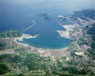 浜田港の全景写真