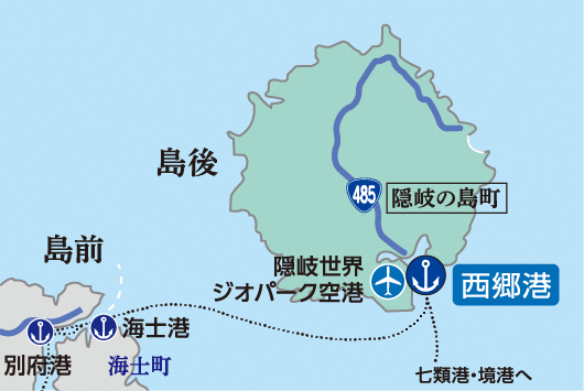 西郷港臨海工業団地の位置図