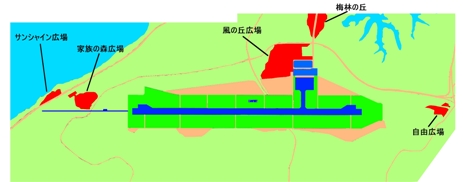 石見空港公園の位置図