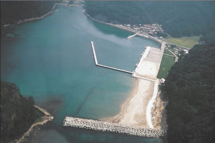 福浦地区の航空写真です。