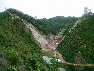 本体ダム、平成２３年６月施工状況
