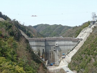 本体ダム、平成２５年３月施工状況