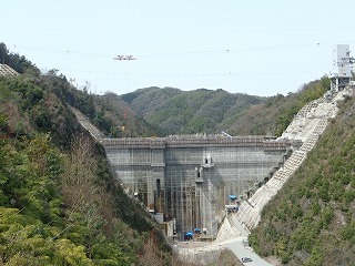 本体ダム、平成２５年３月施工状況