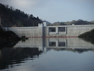 試験湛水状況、平成28年１月上旬の写真