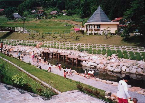 写真（田井保育所横のウォークボード（八橋））