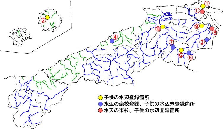 「子どもの水辺」登録一覧図