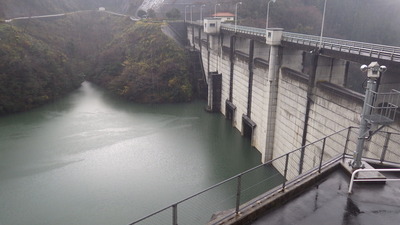 12月16日の御部ダムの写真です