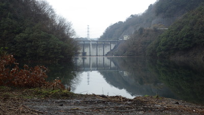 一の谷管理道からの御部ダムの写真です