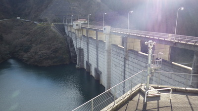 12月28日の御部ダムの写真です