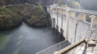 12月３日の御部ダムの写真です