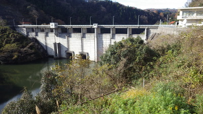 12月９日の御部ダムの写真です