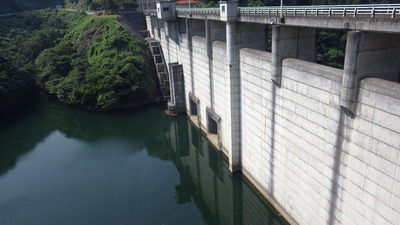 今日の御部ダム上流側から見た写真です。
